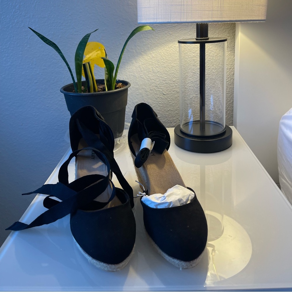Brand New - Knotted Canvas Espadrille Wedge (Old Navy)